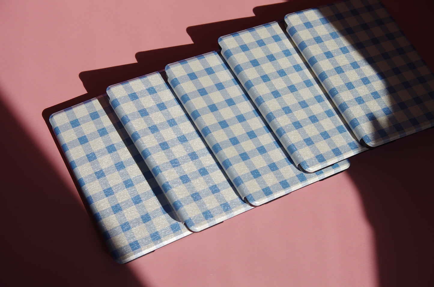 Gingham Blue Kindle Case