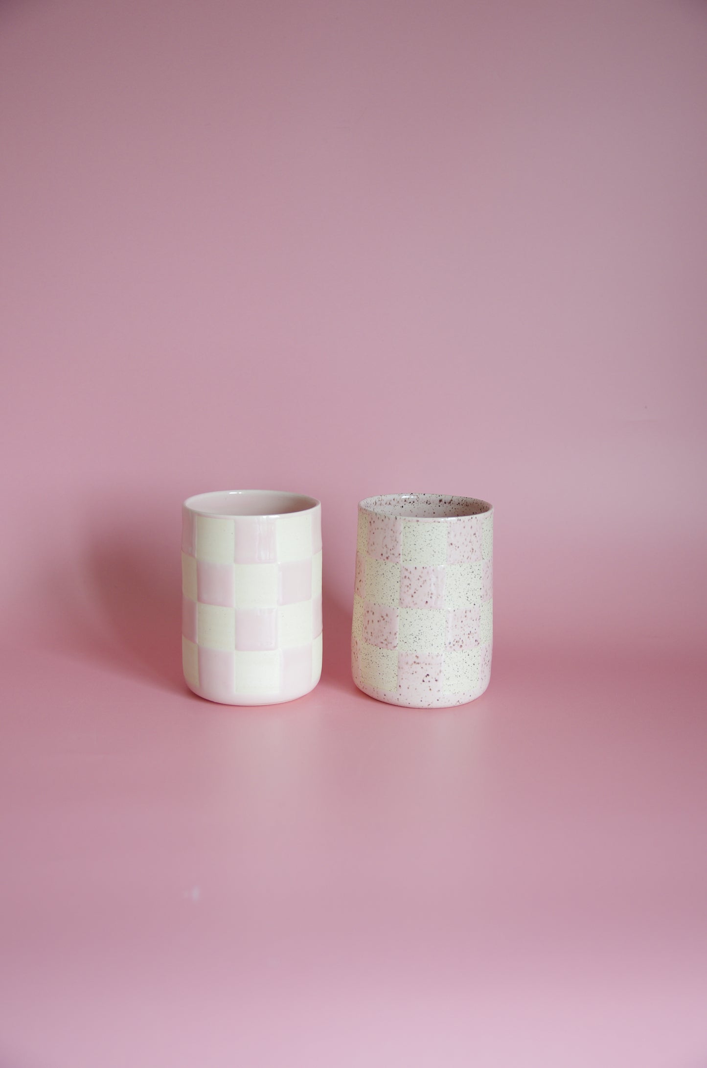 Checkered cup (Blush/Two Sizes)