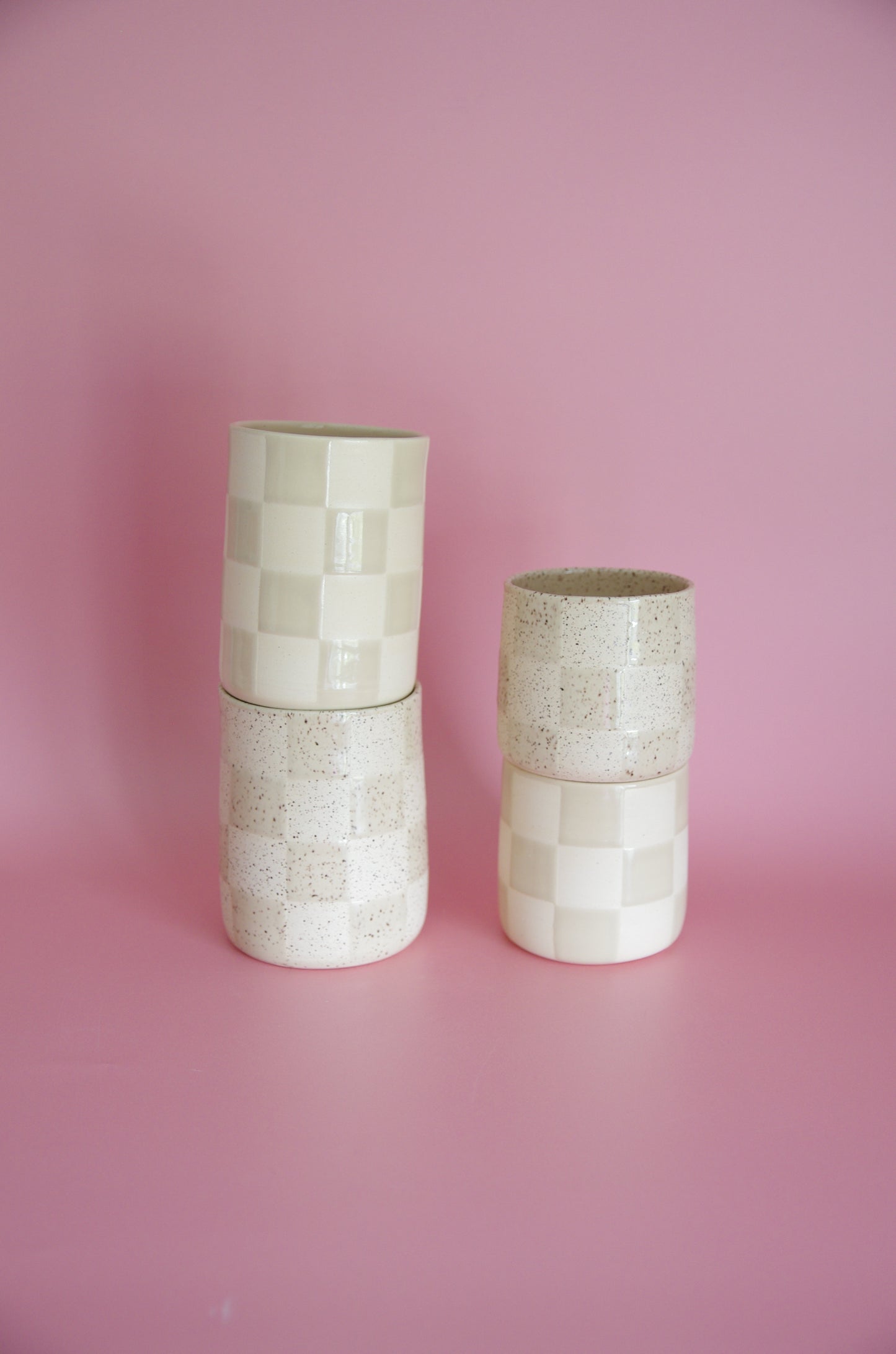 Checkered cup (Vanilla/Two Sizes)