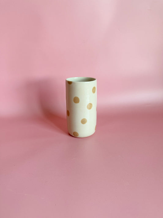 Polka dot (white/tan)