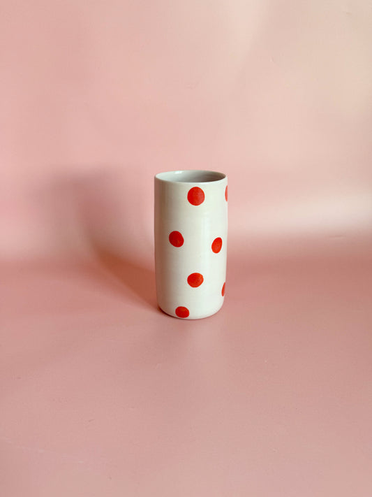 Polka dot (lilac/red)