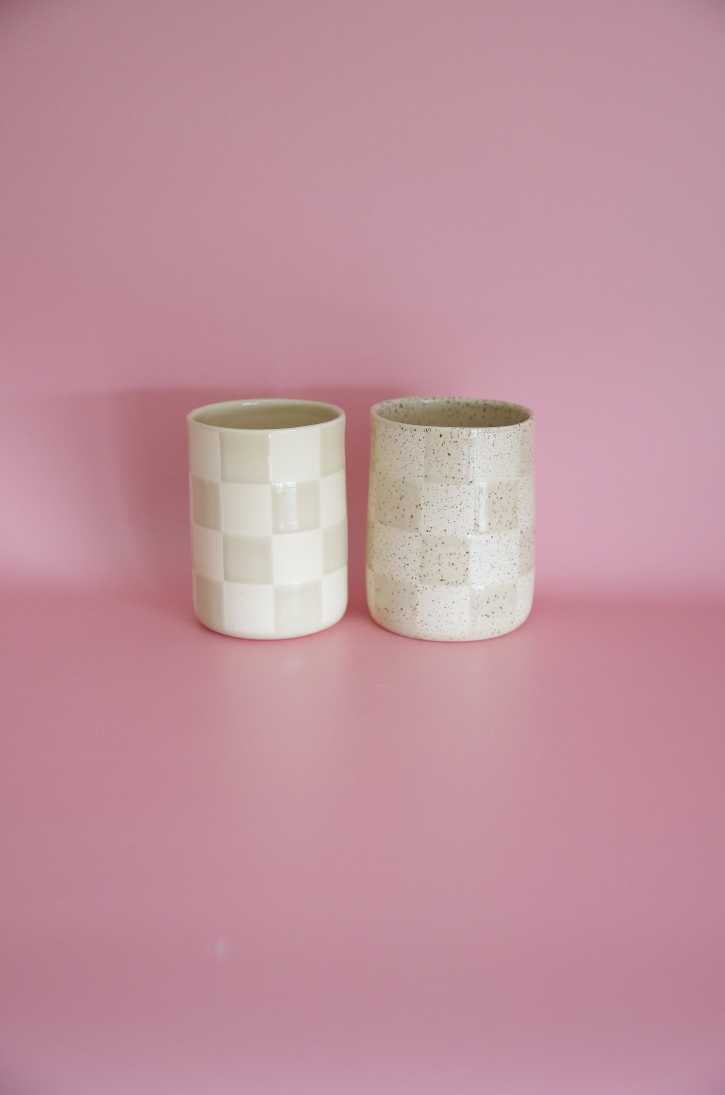 Checkered cup (Vanilla/Two Sizes)