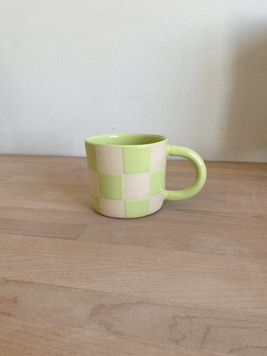 Checkered mug (Honeydew)