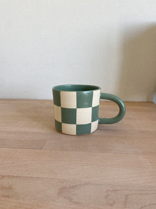 Checkered mug (Avocado)