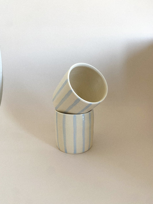 Striped cup (Baby blue)