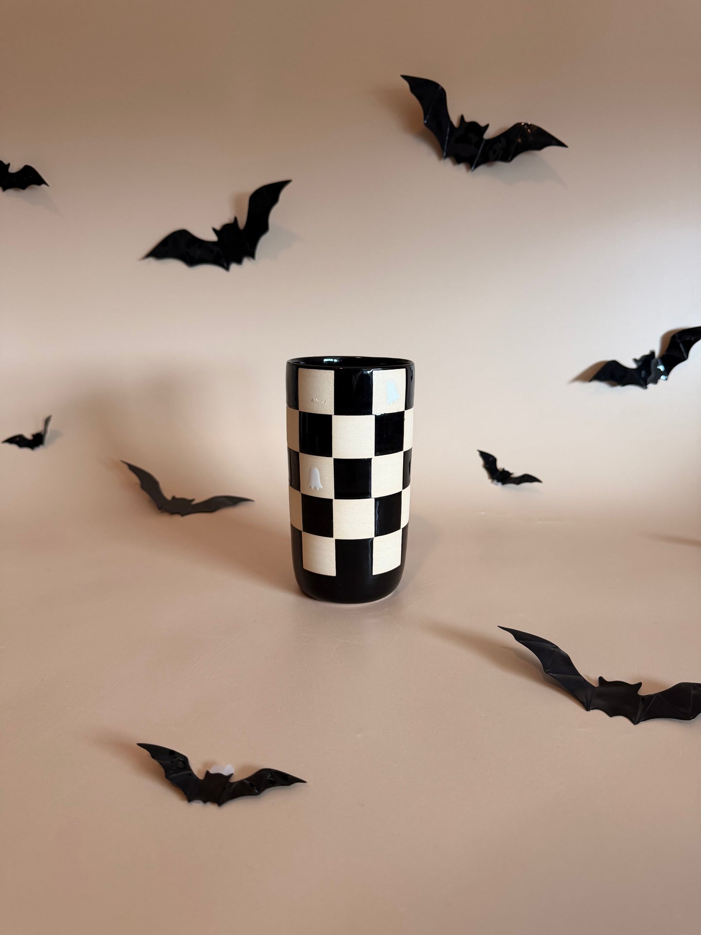 Black checkered w/ Ghosties (Two sizes/styles available)