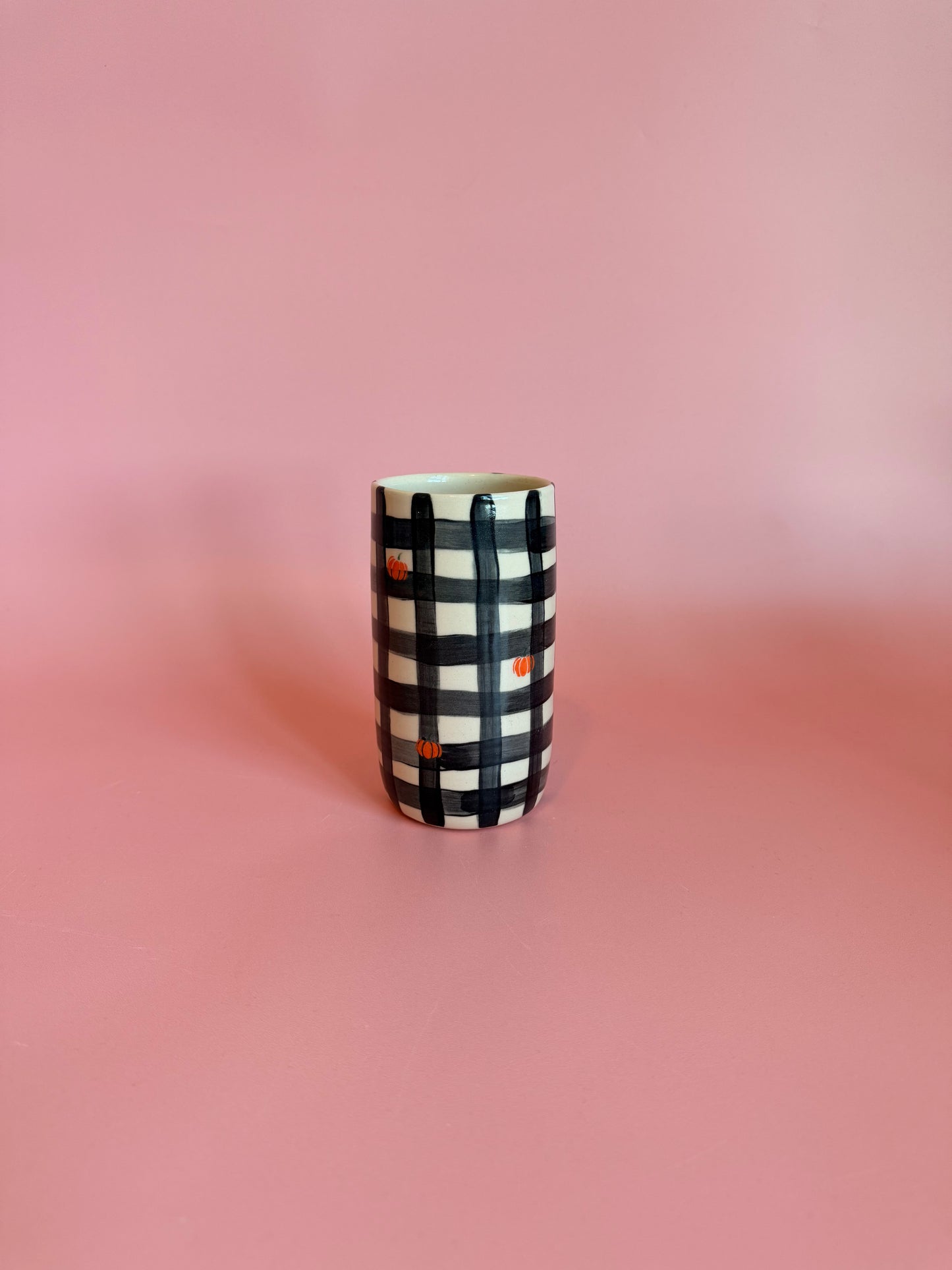Black Gingham w/ pumpkins (Four sizes available)