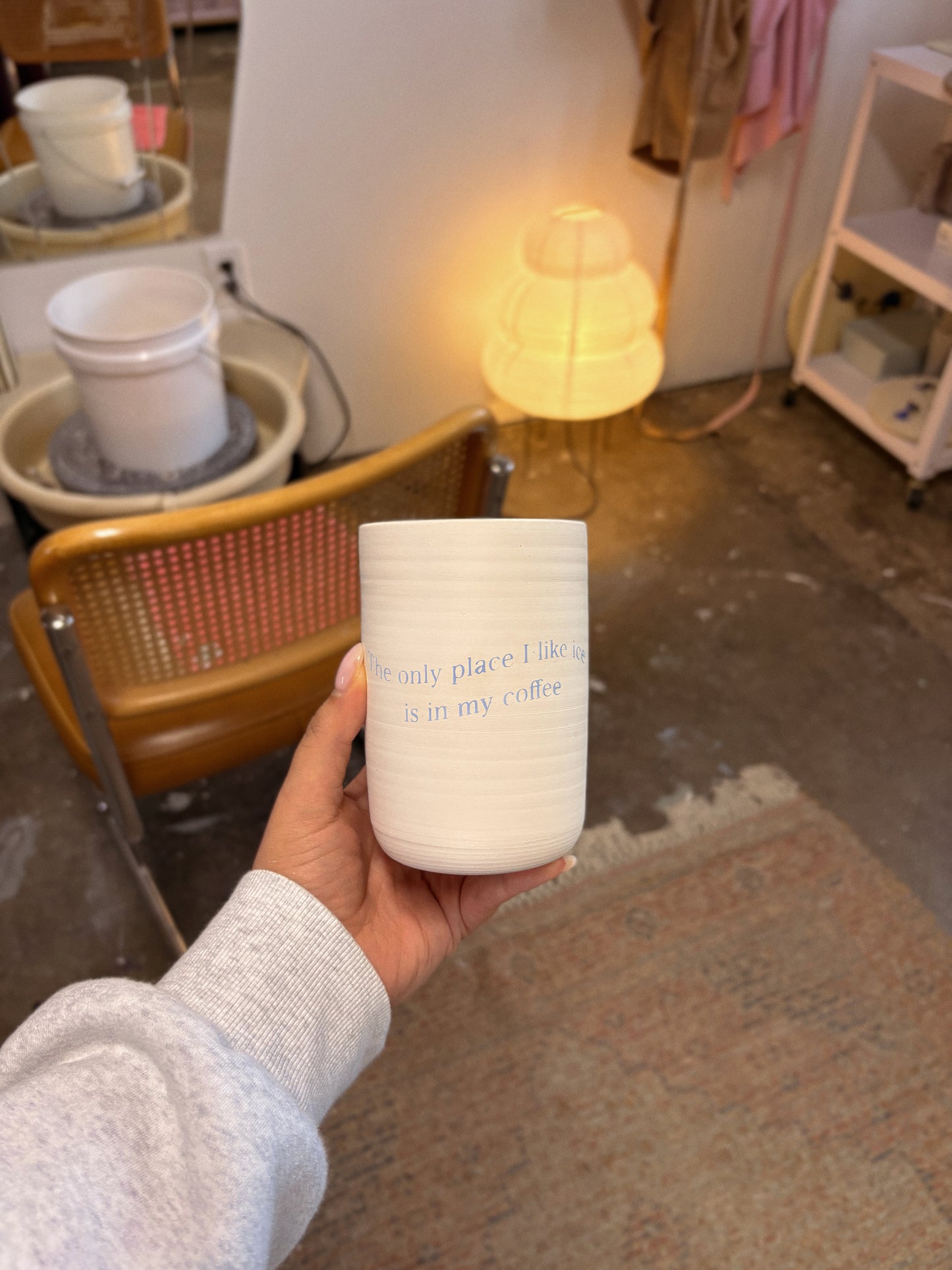 Ice in my latte ONLY